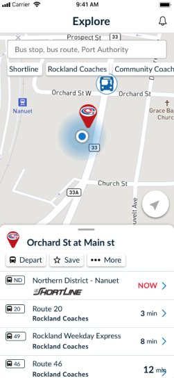 Coach USA route map