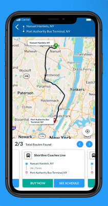 Coach USA launched app bus routes