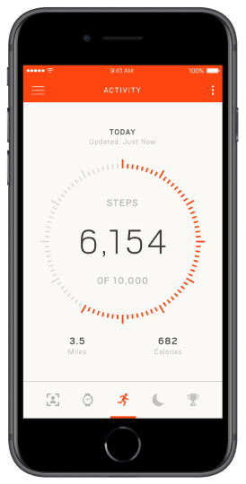 Activity home screen with bottom navigation
