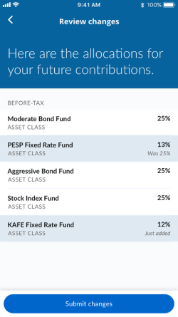 Review allocation changes