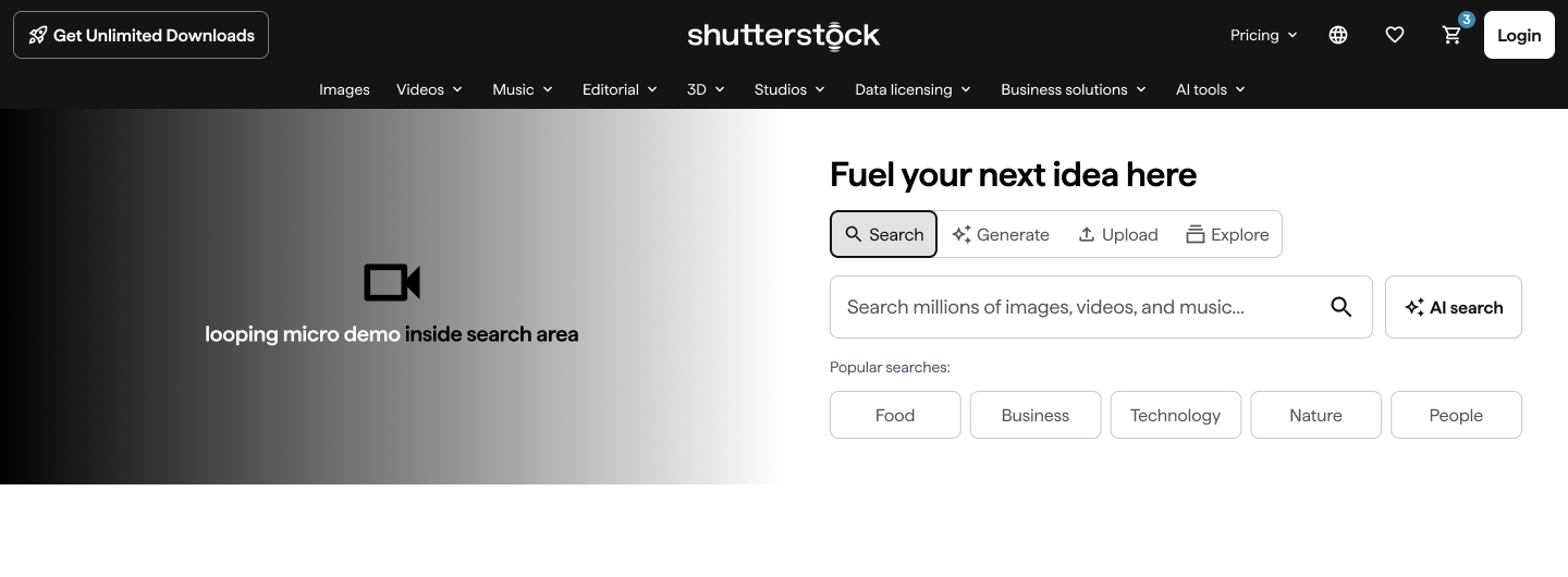 Side-by-side and tabbed homepage concepts