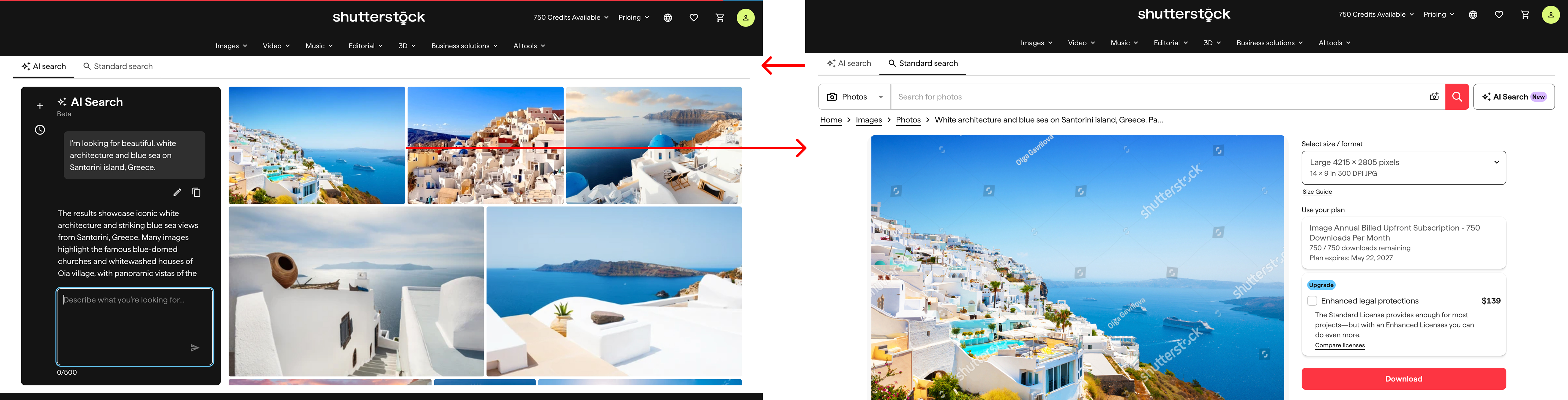 Product page flow preserving AI Search context